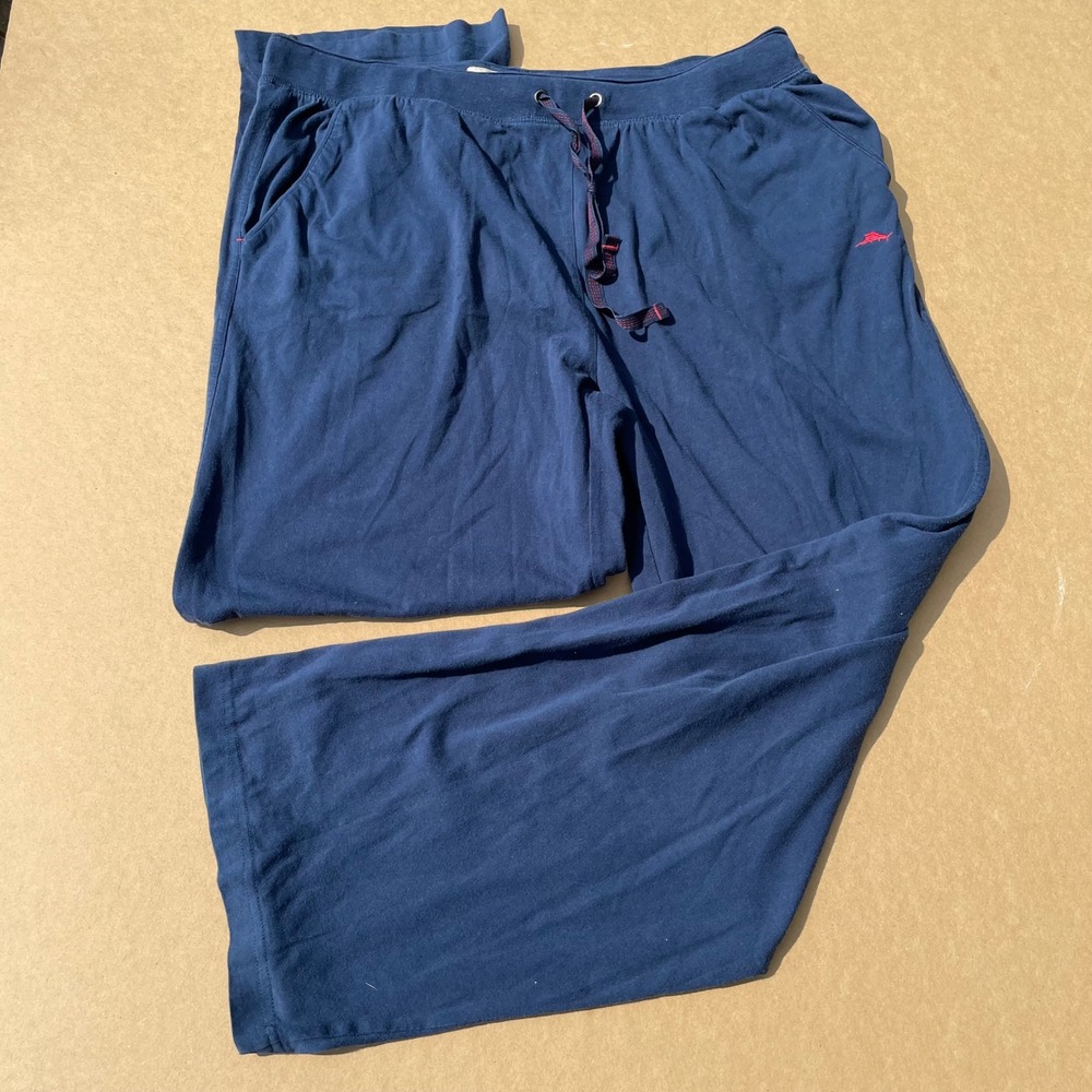 Tommy Bahama Lounge Pants‎ Mens Large Blue Pre-owned Cotton Blend Drawstrings